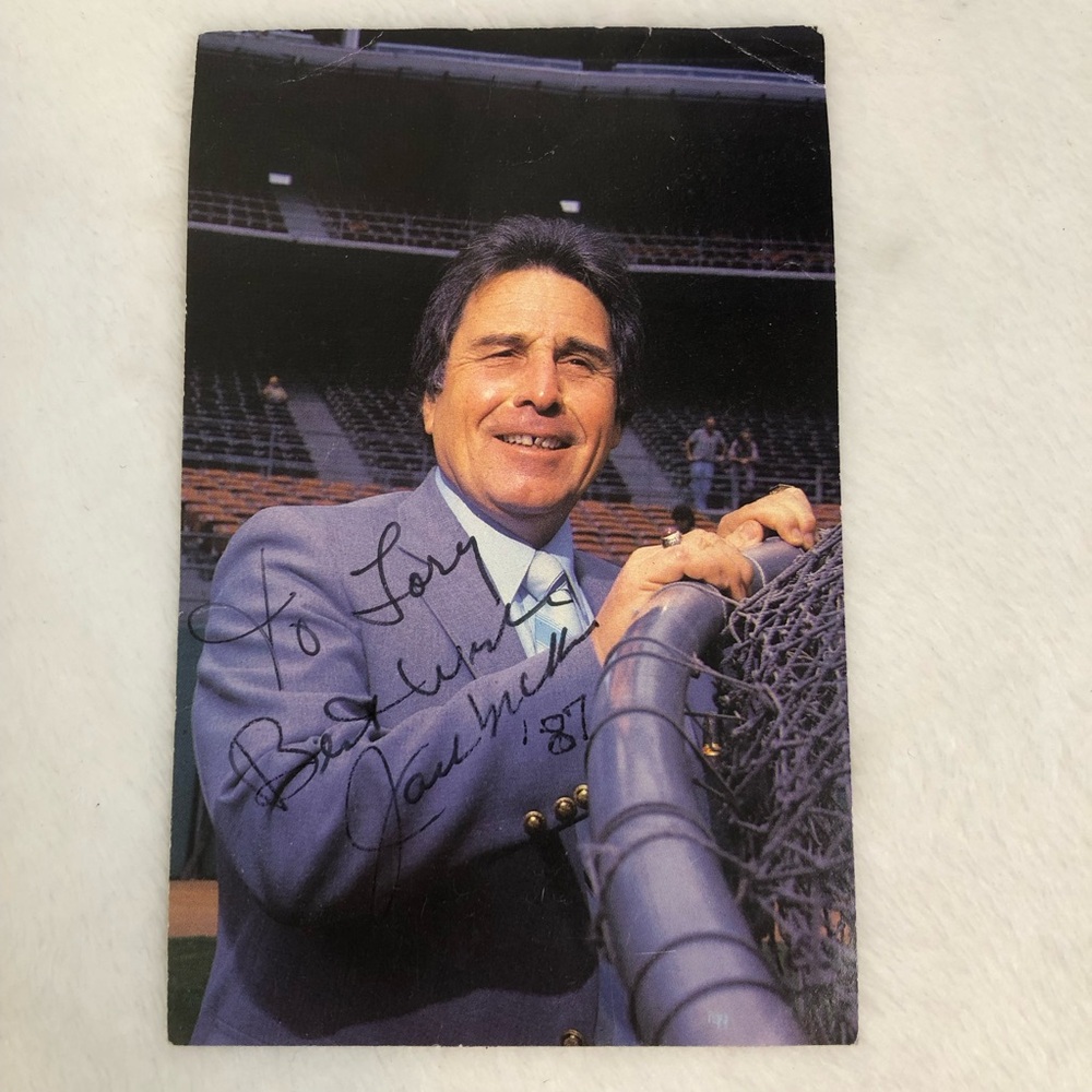Vintage 1987 Jack McKeon Signed Autographed Photo “To Lory Best Wished”